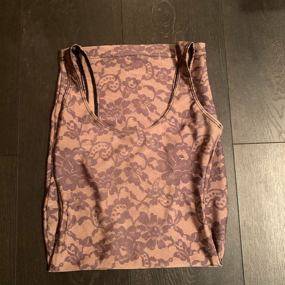 American Apparel Lace Print Nylon Scoop Back, sz S - Picture 3 of 11